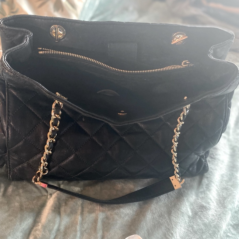 Michael Kors black & gold quilted bag